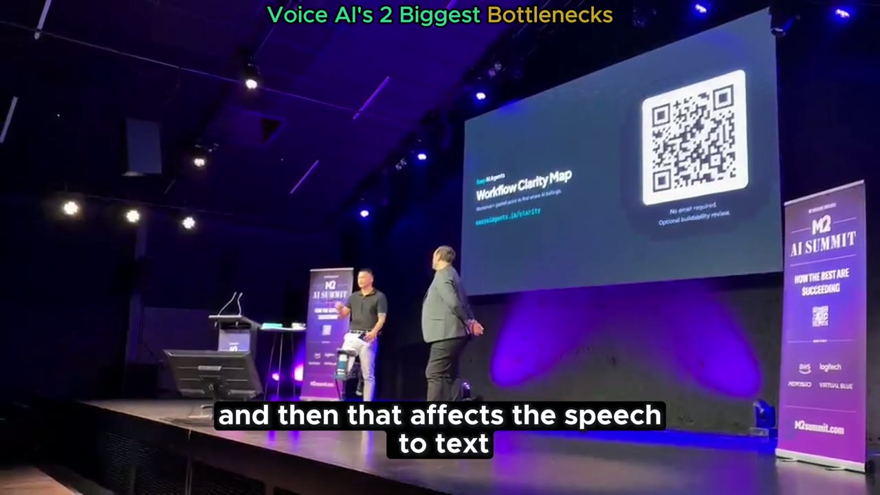 Speaker on the M2 AI Summit stage